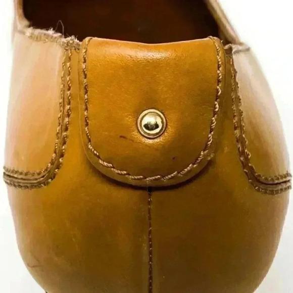 Gucci Brown Leather Gold Horsebit Chain Pointed Toe Kitten Heel Pumps Size 10 - Picture 9 of 15